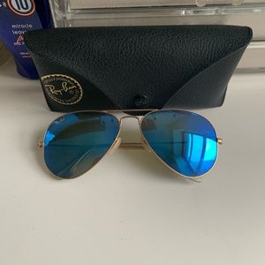 Rayban blue reflector aviators